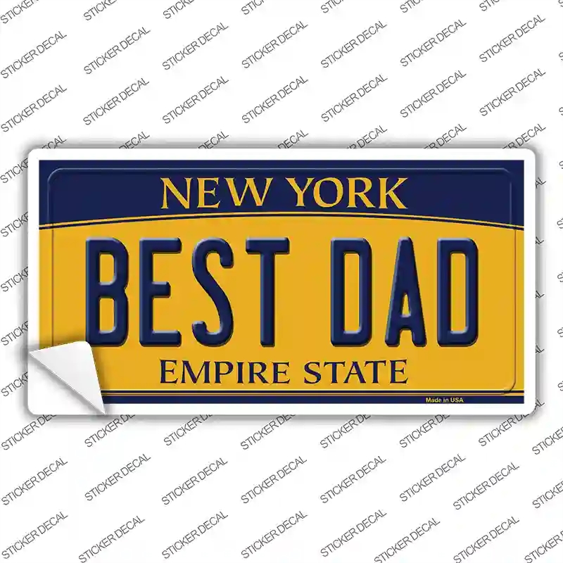LP-8988s-XL Best Dad   York Novelty Sticker Decal, Extra Large