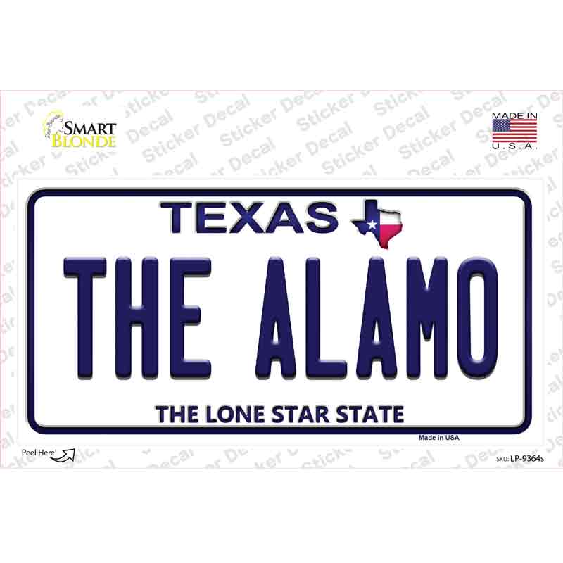 LP-9364s-M Alamo Texas Novelty Sticker Decal, Medium