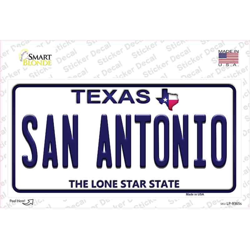 LP-9365s-M San Antonio Texas Novelty Sticker Decal, Medium