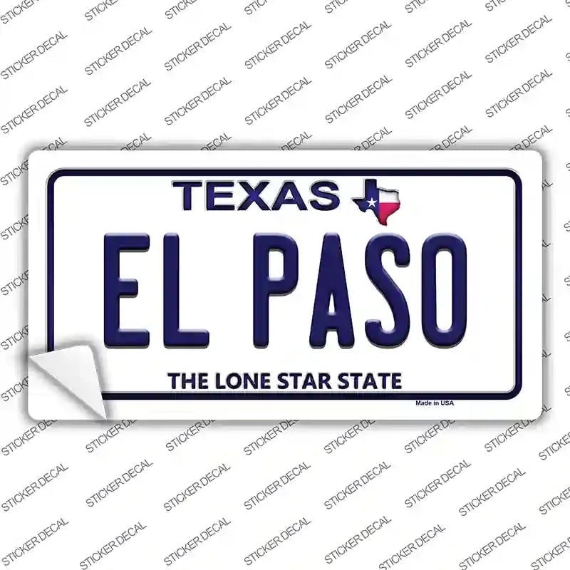 LP-9370s-XL El Paso Texas Novelty Sticker Decal, Extra Large
