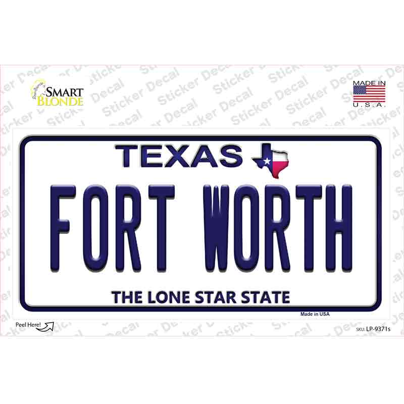 LP-9371s-M Fort Worth Texas Novelty Sticker Decal, Medium