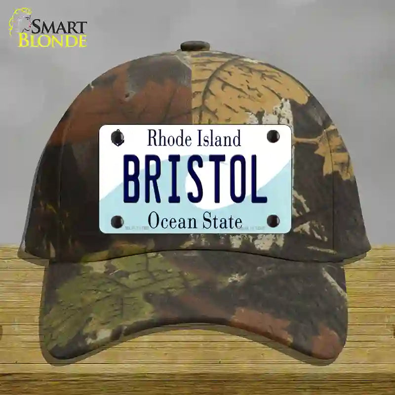 HAT06-MLP-11195 Bristol Rhode Island State Novelty License Plate Hat, Cotton - Camoflauge