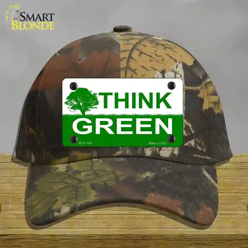 HAT06-MLP-1192 Think Green Novelty License Plate Hat, Cotton - Camouflage