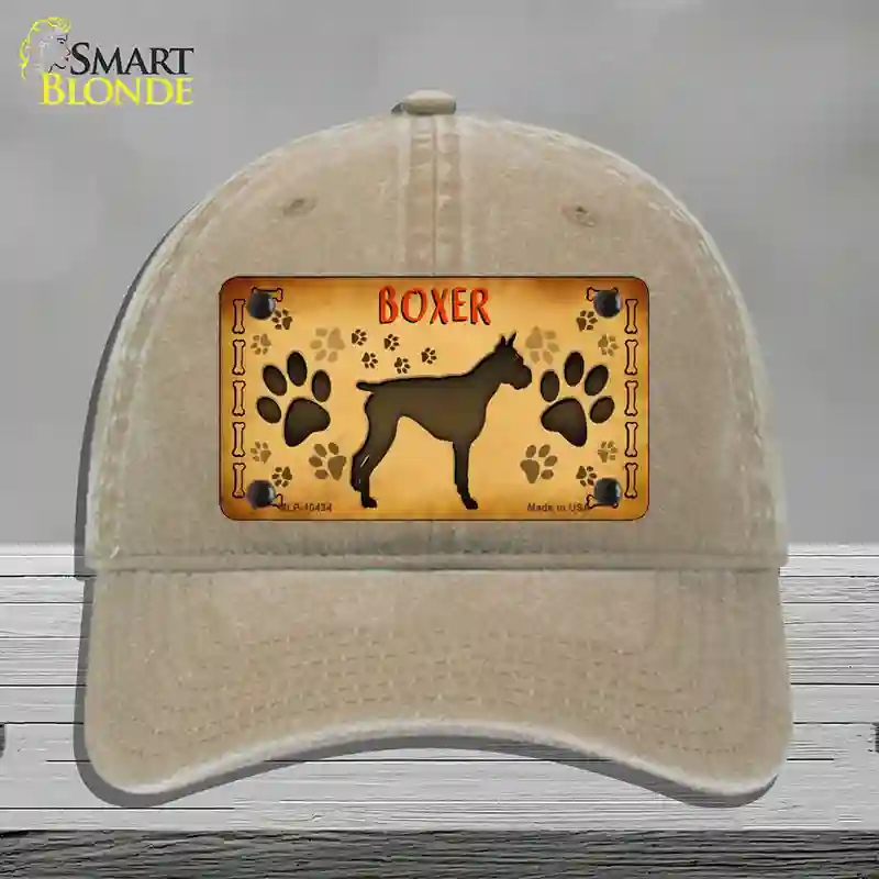 HAT09-MLP-10434 Boxer Novelty License Plate Hat, Unconstructed Cotton - Khaki