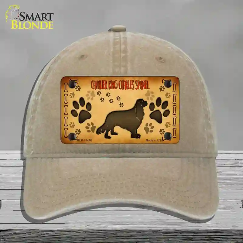 HAT09-MLP-10436 Cavalier King Charles Spaniel Novelty License Plate Hat, Unconstructed Cotton - Khaki