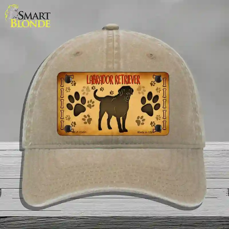 HAT09-MLP-10451 Labrador Retriever Novelty License Plate Hat, Unconstructed Cotton - Khaki