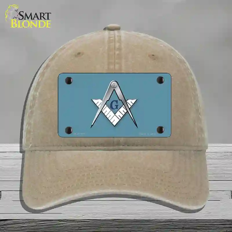 HAT09-MLP-107 Masons Logo Novelty License Plate Hat, Unconstructed Cotton - Khaki