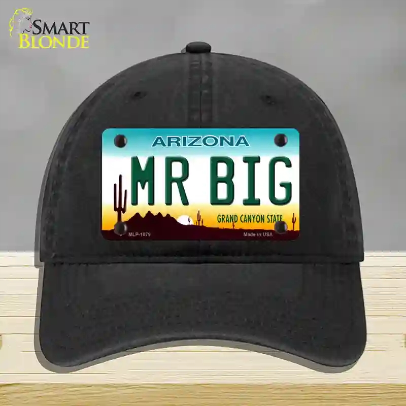 HAT07-MLP-1079 Mr. Big Arizona Novelty License Plate Hat, Unconstructed Cotton - Black