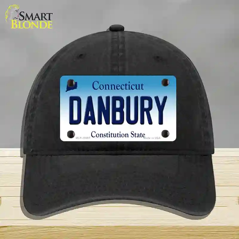 HAT07-MLP-10897 Danbury Connecticut Novelty License Plate Hat, Unconstructed Cotton - Black