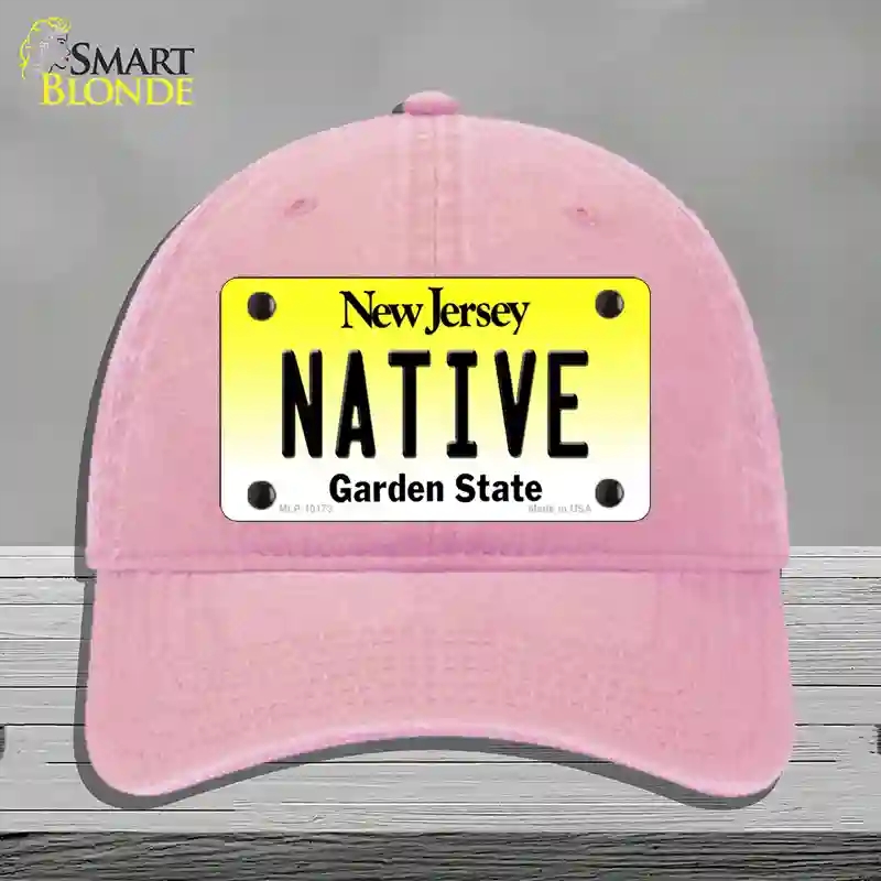 HAT12-MLP-10173 Native   Jersey Novelty License Plate Hat, Unconstructed Cotton - Pink
