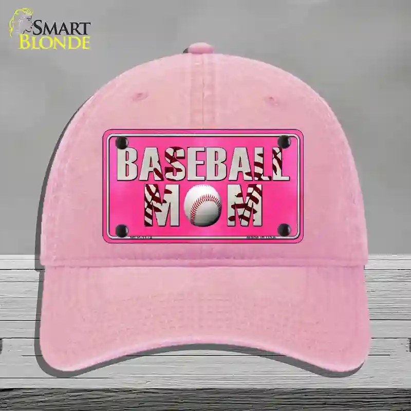 HAT12-MLP-1174 Baseball Mom Novelty License Plate Hat, Unconstructed Cotton - Pink