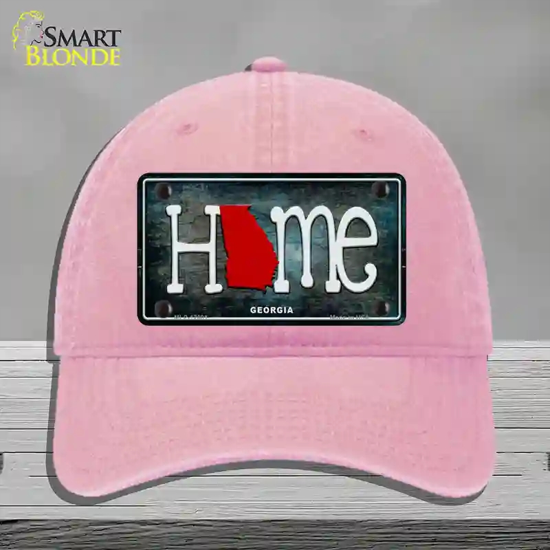 HAT12-MLP-12001 Georgia Home State Outline Novelty License Plate Hat, Unconstructed Cotton - Pink