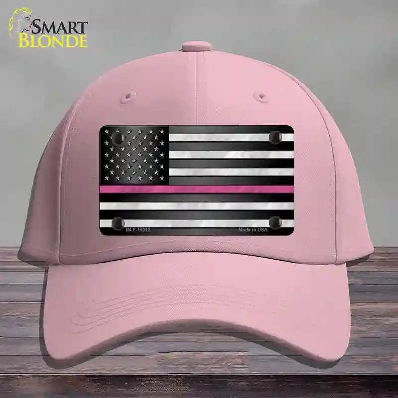 HAT05-MLP-11312 Thin Pink Line Novelty License Plate Hat, Cotton - Pink