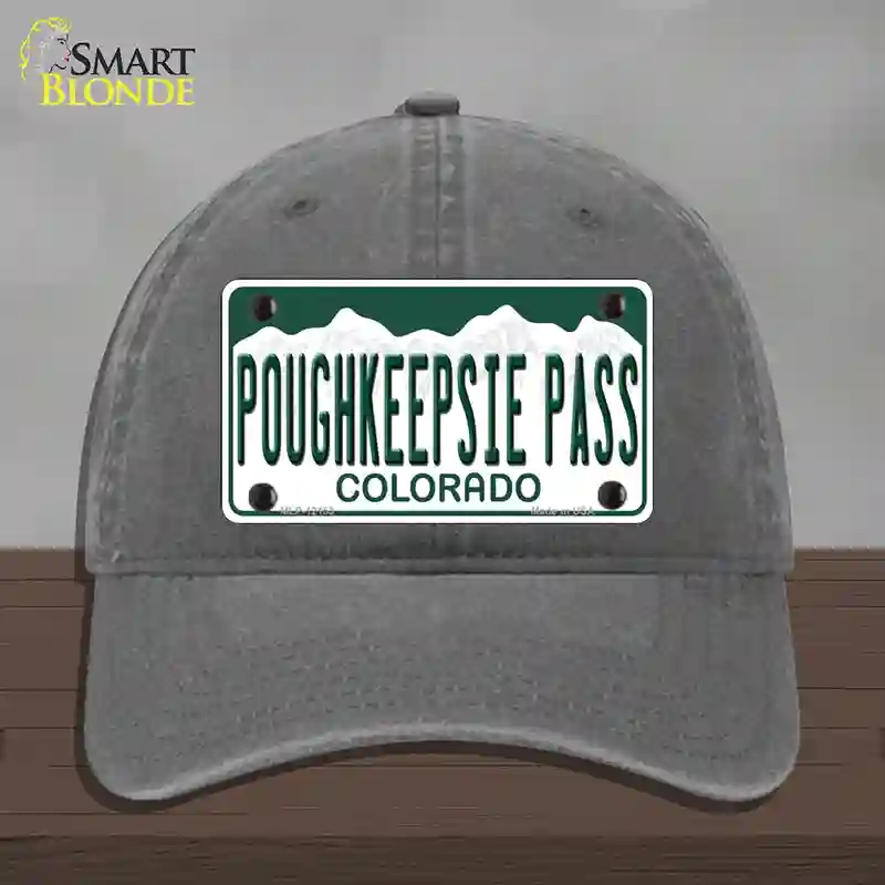 HAT08-MLP-12153 Poughkeepsie Pass Colorado Novelty License Plate Hat, Unconstructed Cotton - Charcoal