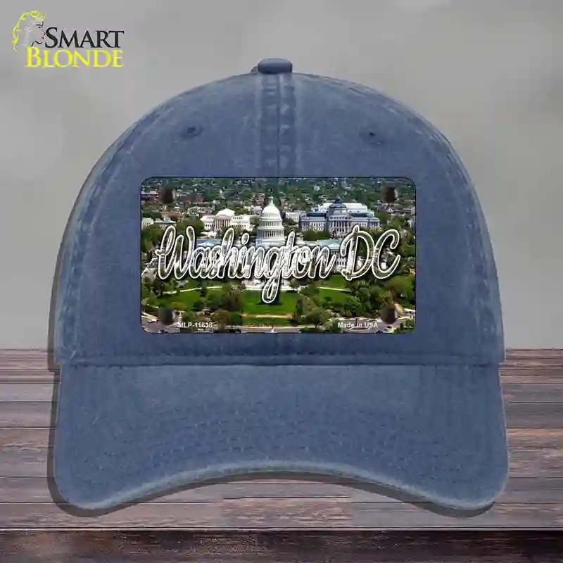 HAT11-MLP-11638 Washington DC White House State Novelty License Plate Hat, Unconstructed Cotton - Navy