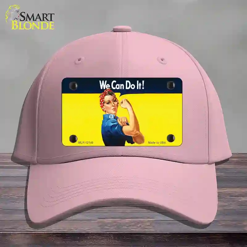 HAT05-MLP-12140 We Can Do It Novelty License Plate Hat, Cotton - Pink