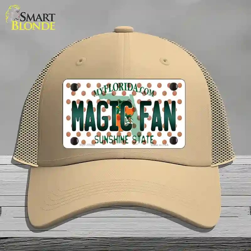HAT15-MLP-10869 Magic Fan Florida Novelty License Plate Hat, Mesh - Khaki
