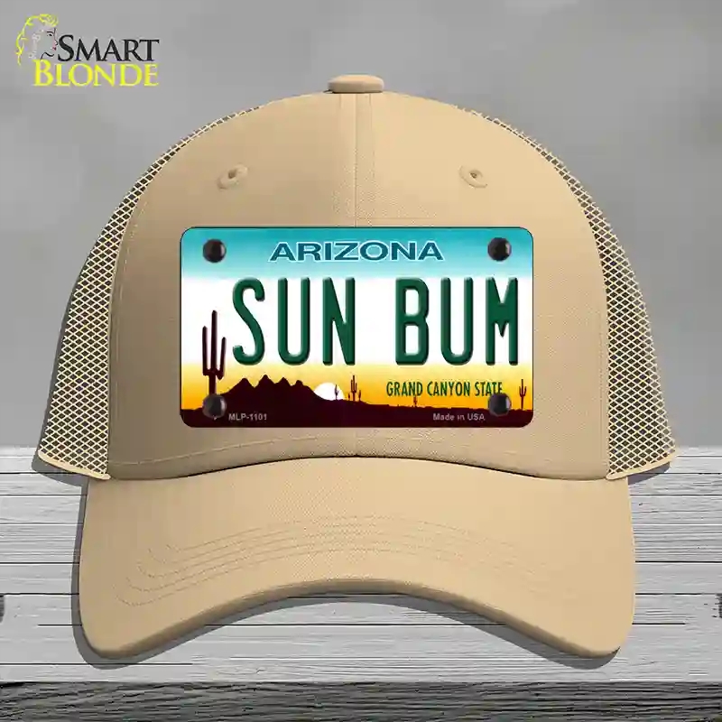 HAT15-MLP-1101 Sun Bum Arizona Novelty License Plate Hat, Mesh - Khaki