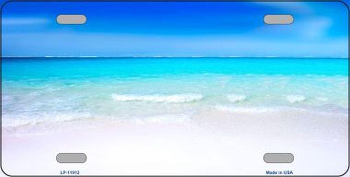 LP-11912 6 x 12 in. Beach Scene Novelty Metal License Plate