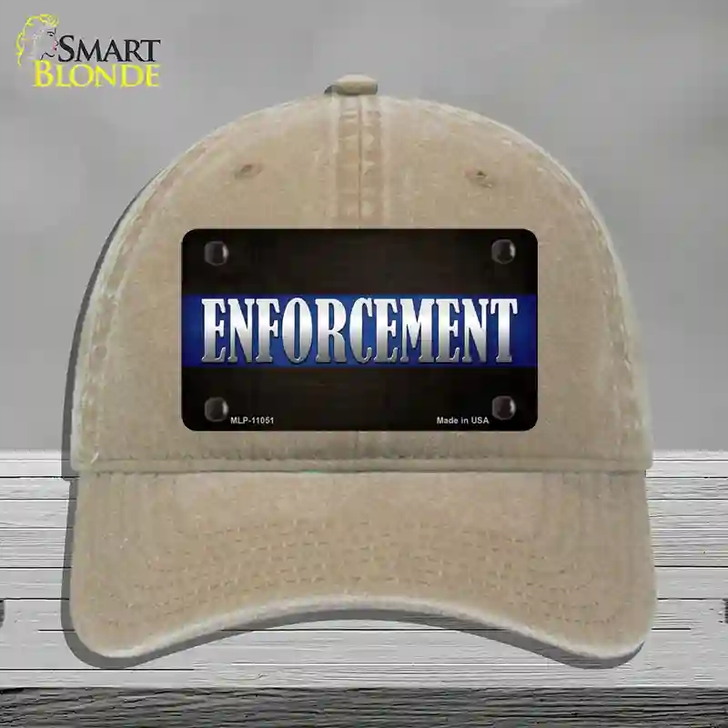 HAT09-MLP-11051 Enforcement Novelty License Plate Hat, Unconstructed Cotton - Khaki