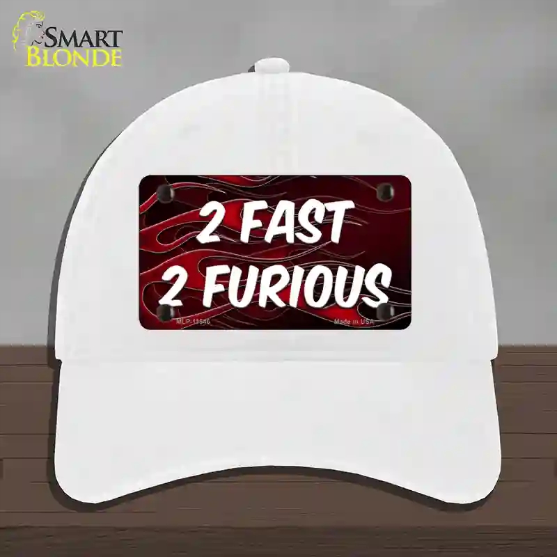 HAT14-MLP-11546 2 Fast 2 Furious Novelty License Plate Hat, Unconstructed Cotton - White