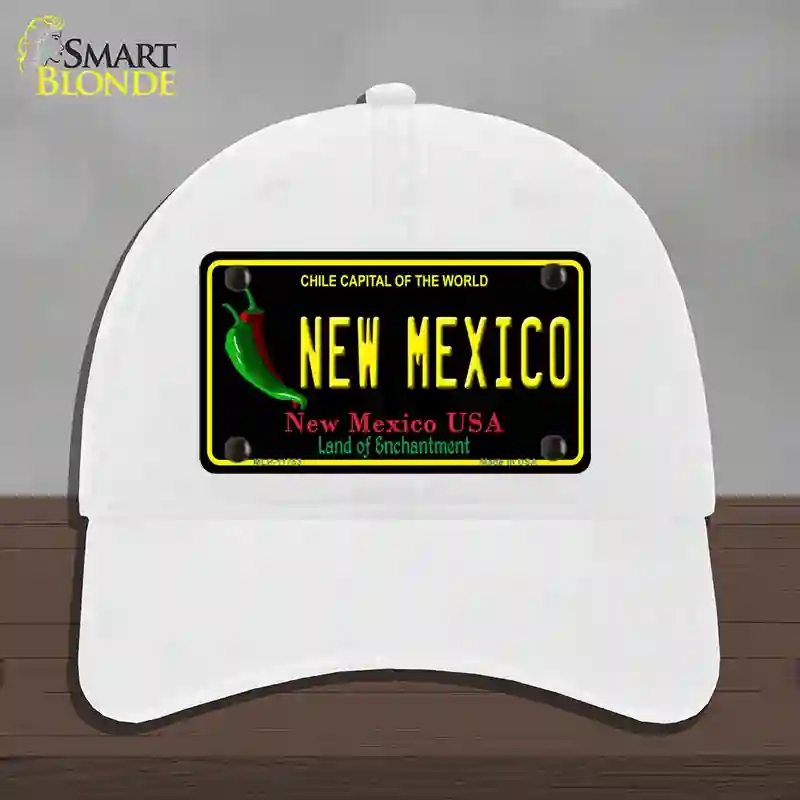 HAT14-MLP-11753   Mexico Black State Novelty License Plate Hat, Unconstructed Cotton - White