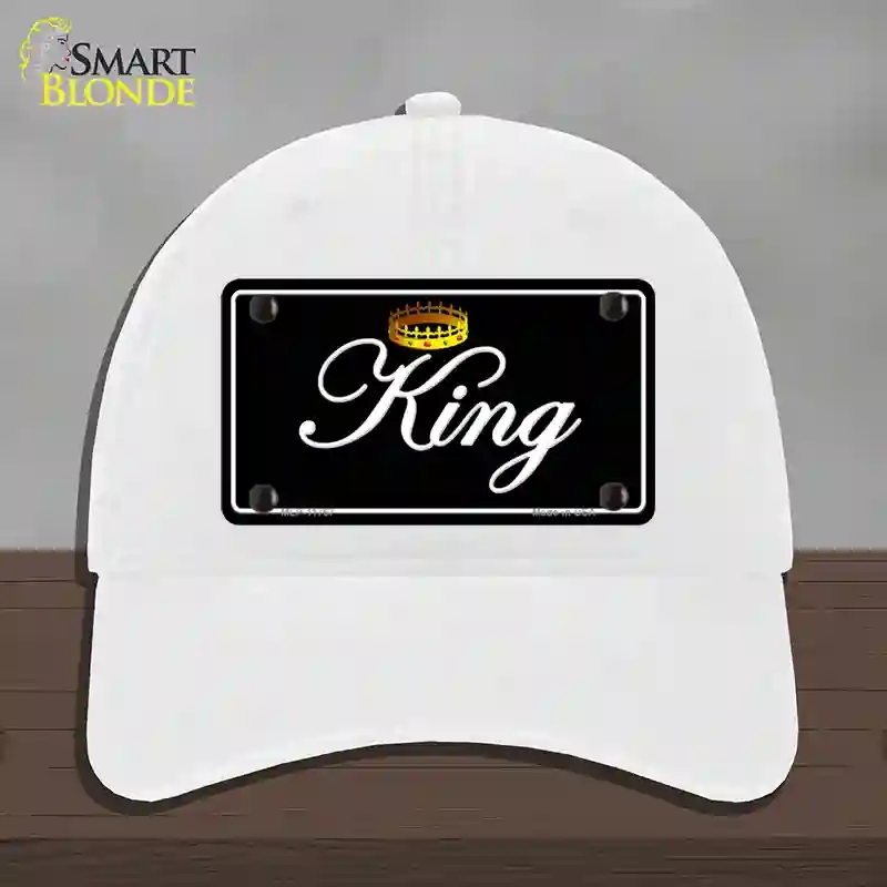 HAT14-MLP-11767 King Novelty License Plate Hat, Unconstructed Cotton - White