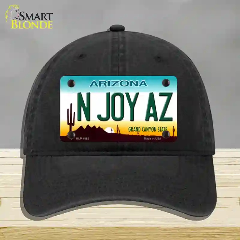 HAT07-MLP-1068 N Joy Arizona Novelty License Plate Hat, Unconstructed Cotton - Black