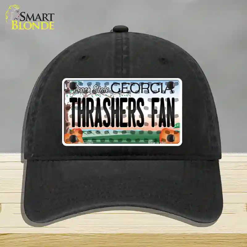 HAT07-MLP-10831 Thrashers Fan Georgia Novelty License Plate Hat, Unconstructed Cotton - Black