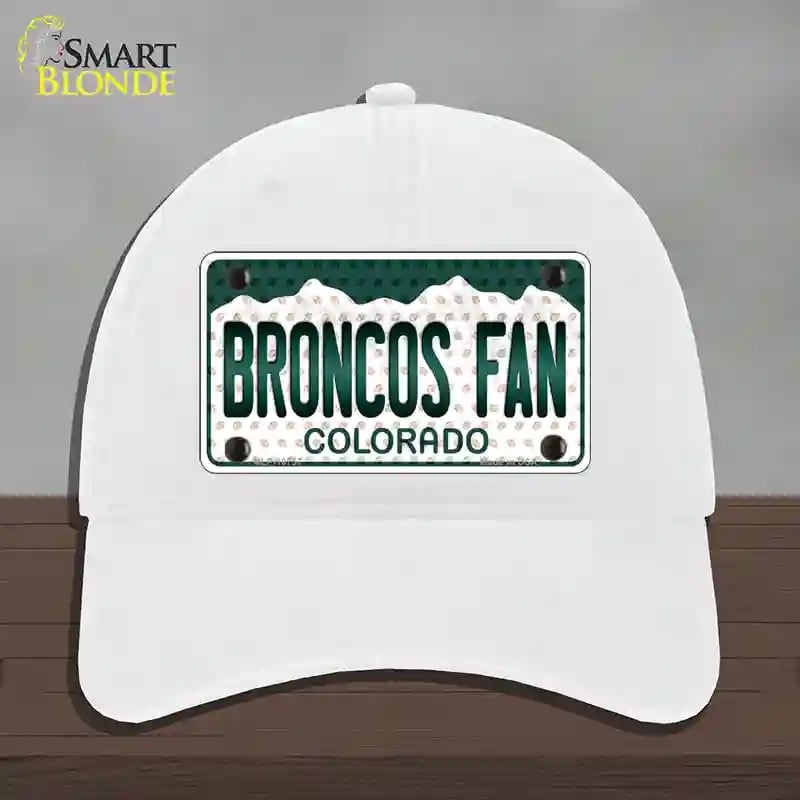 HAT14-MLP-10757 Broncos Fan Colorado Novelty License Plate Hat, Unconstructed Cotton - White