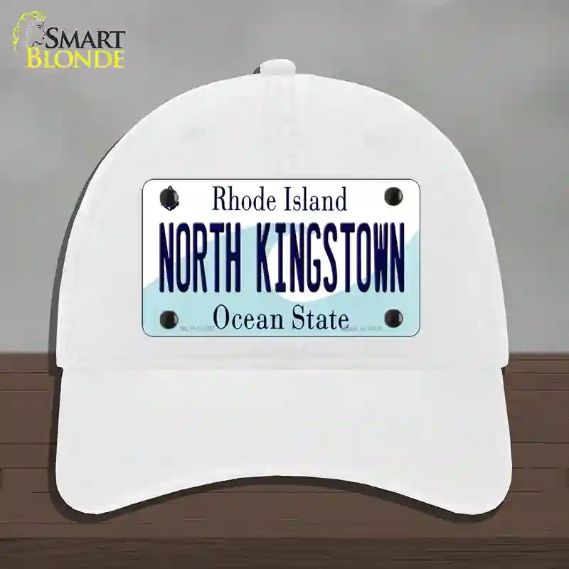 HAT14-MLP-11192 North Kingstown Rhode Island State Novelty License Plate Hat, Unconstructed Cotton - White