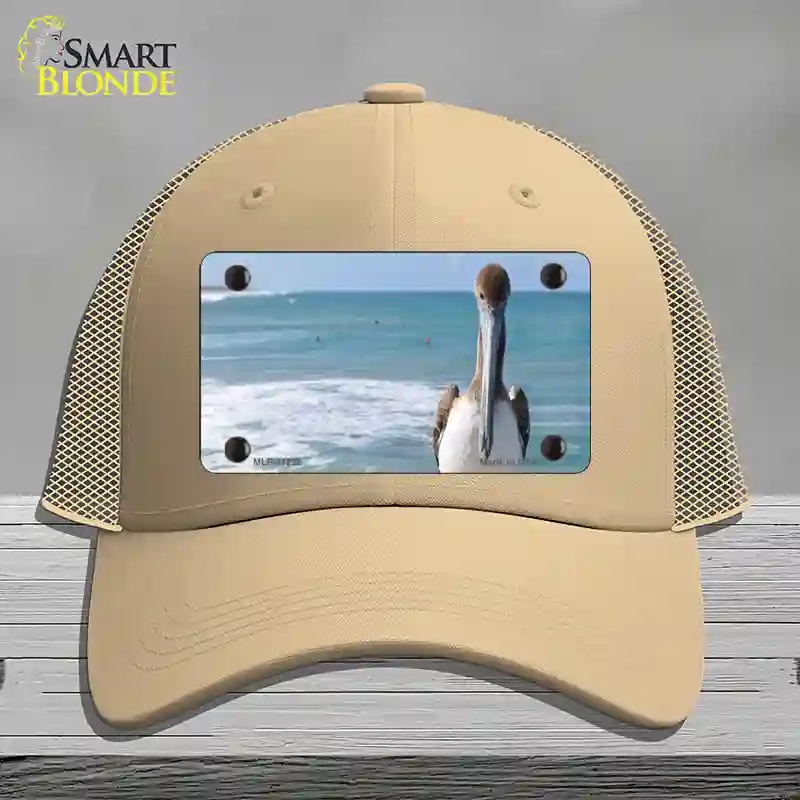 HAT15-MLP-11238 Pelican Ocean Novelty License Plate Hat, Mesh - Khaki