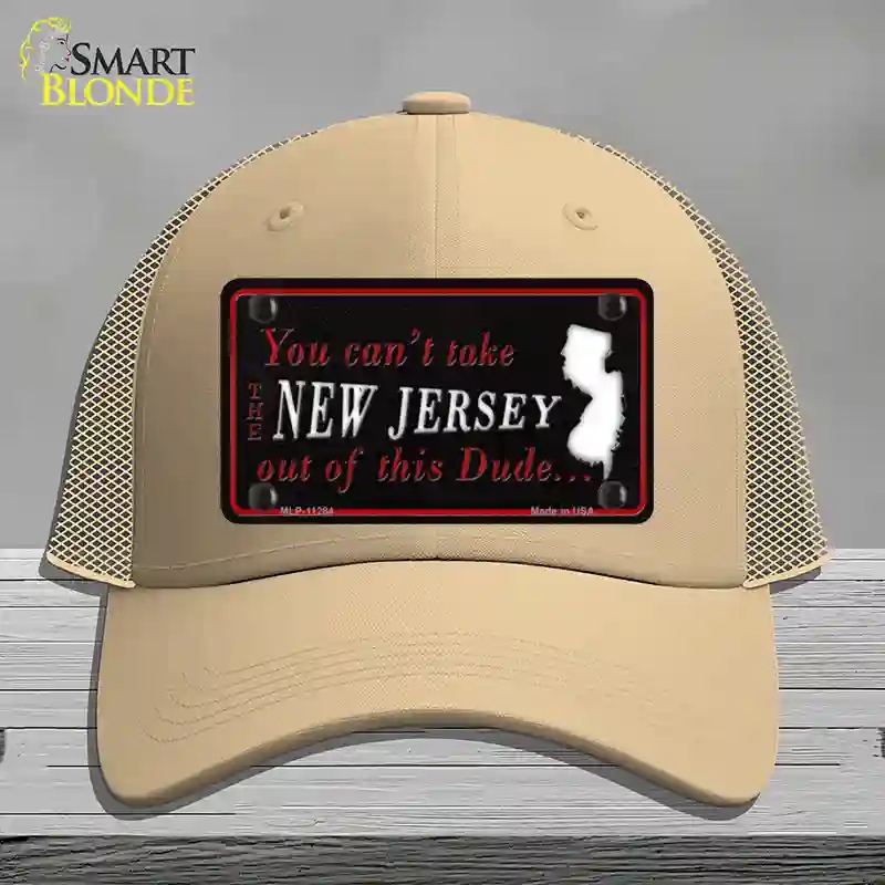 HAT15-MLP-11284   Jersey Dude Novelty License Plate Hat, Mesh - Khaki