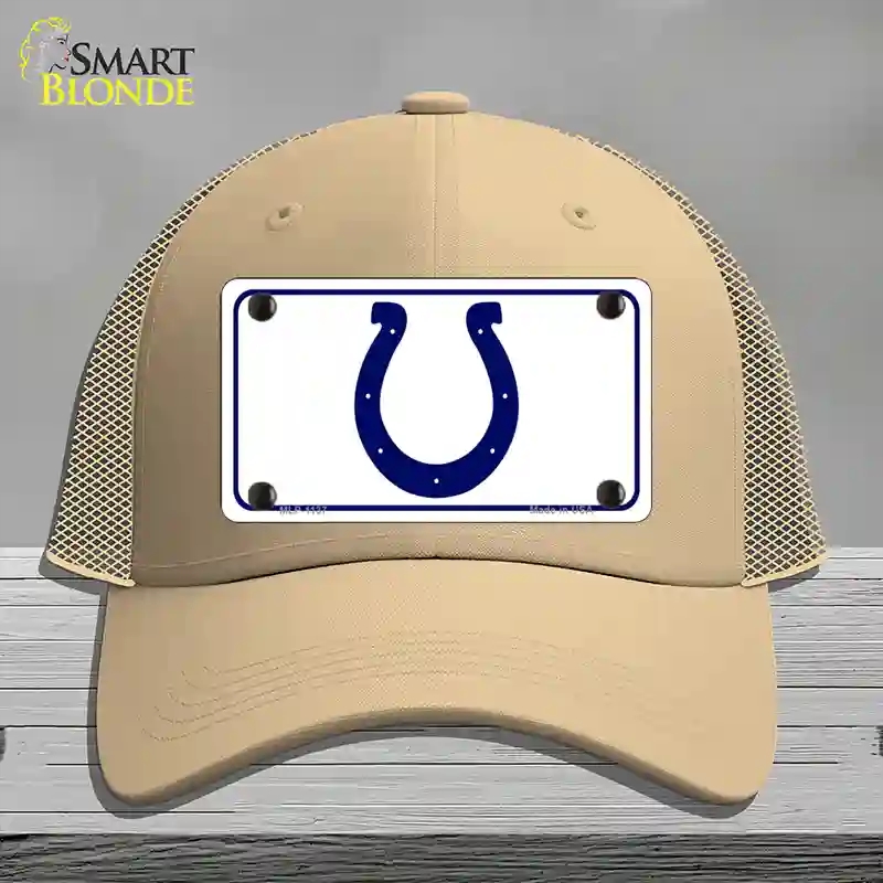 HAT15-MLP-1137 Horseshoe Novelty License Plate Hat, Mesh - Khaki