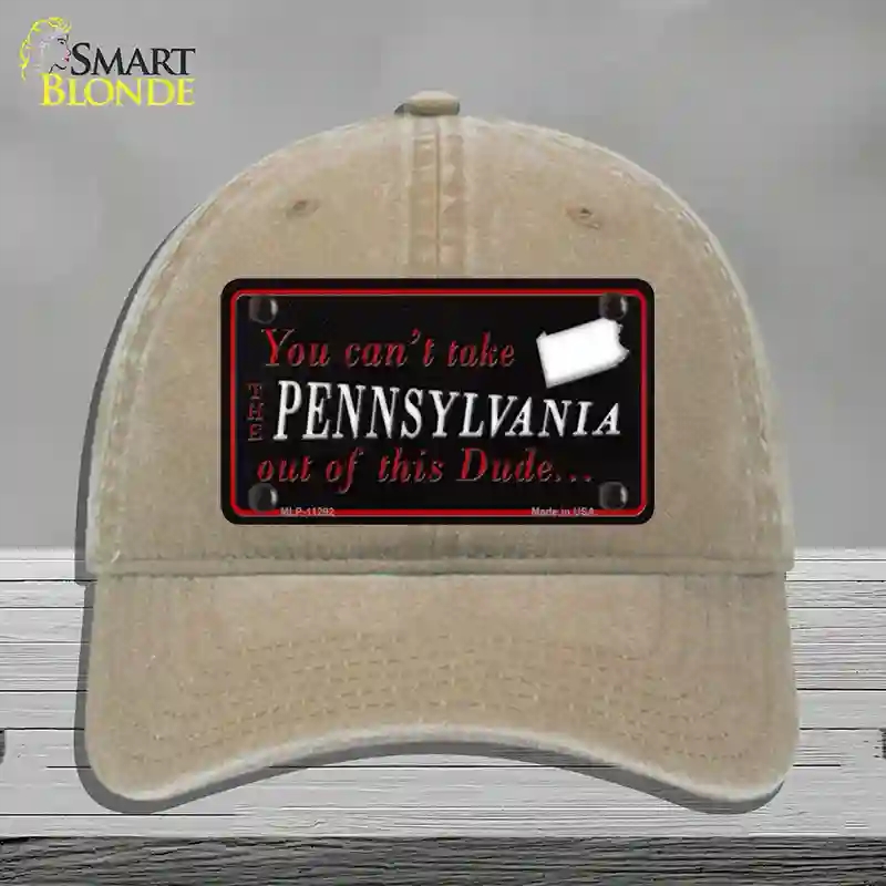 HAT09-MLP-11292 Pennsylvania Dude Novelty License Plate Hat, Unconstructed Cotton - Khaki