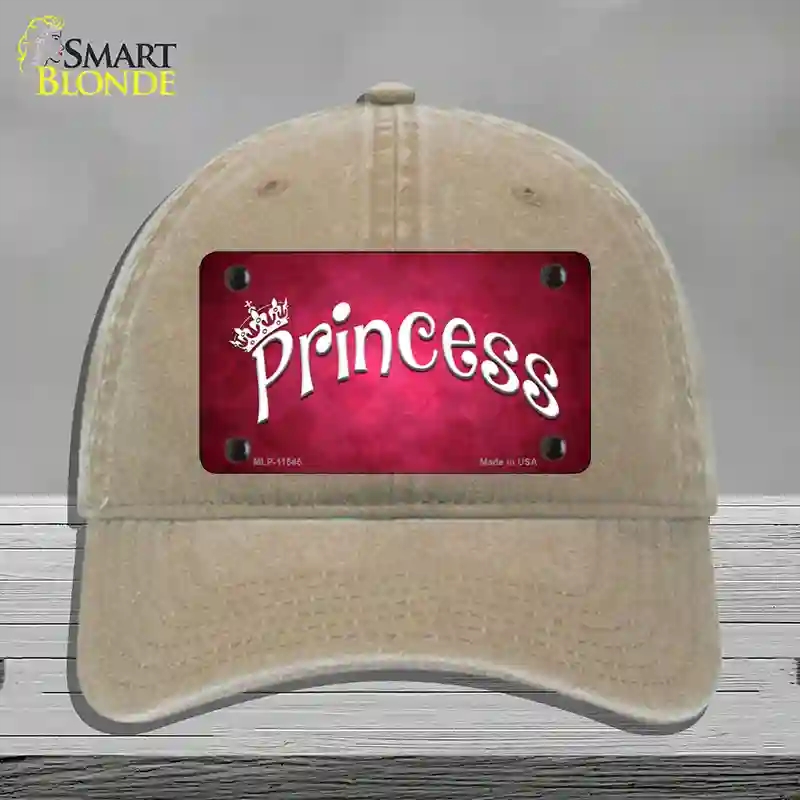 HAT09-MLP-11545 Princess Novelty License Plate Hat, Unconstructed Cotton - Khaki