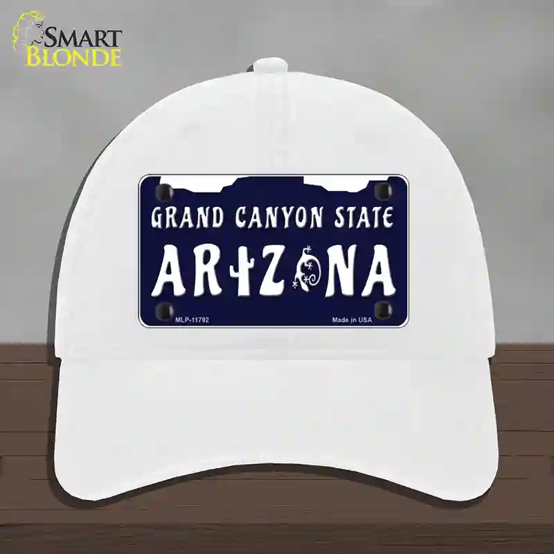 HAT14-MLP-11792 Arizona Grand Canyon State Novelty License Plate Hat, Unconstructed Cotton - White