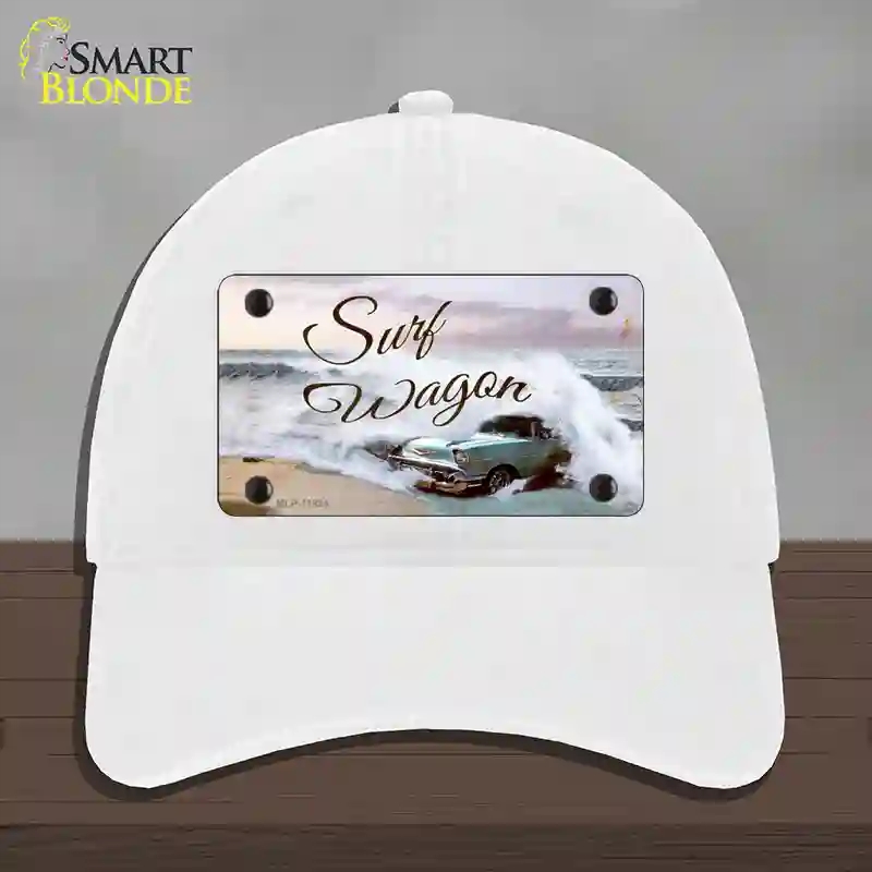 HAT14-MLP-11894 Surf Wagon Novelty License Plate Hat, Unconstructed Cotton - White