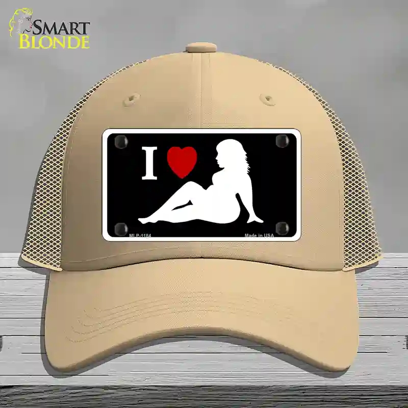HAT15-MLP-1184 Full Figured Women Novelty License Plate Hat, Mesh - Khaki