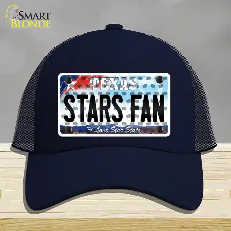 HAT16-MLP-10845 Stars Fan Texas Novelty License Plate Hat, Mesh - Navy