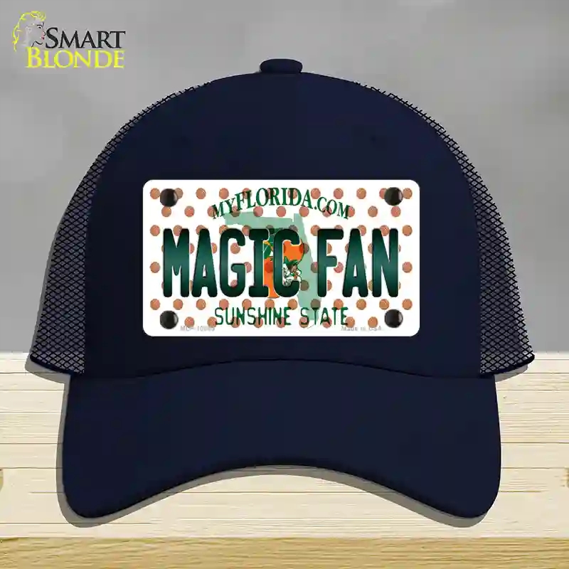 HAT16-MLP-10869 Magic Fan Florida Novelty License Plate Hat, Mesh - Navy