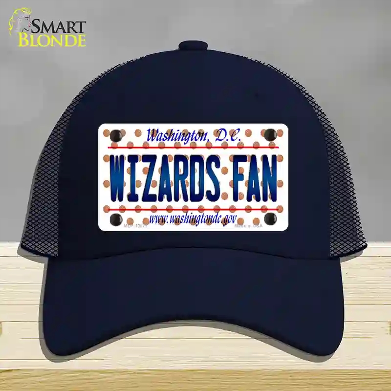 HAT16-MLP-10877 Wizards Fan Washington DC Novelty License Plate Hat, Mesh - Navy
