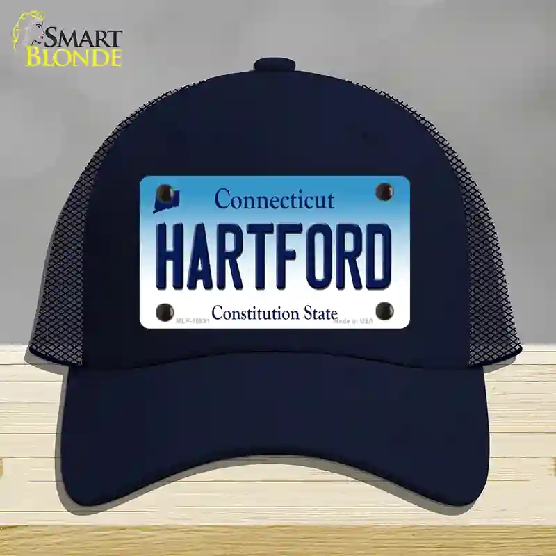 HAT16-MLP-10891 Hartford Connecticut Novelty License Plate Hat, Mesh - Navy
