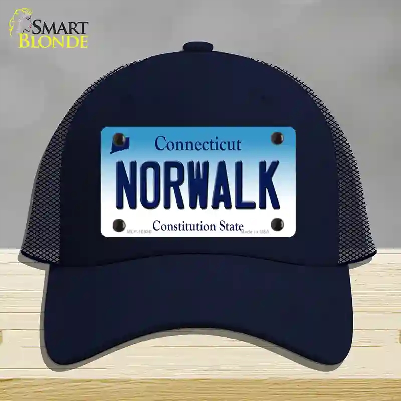 HAT16-MLP-10896 Norwalk Connecticut Novelty License Plate Hat, Mesh - Navy