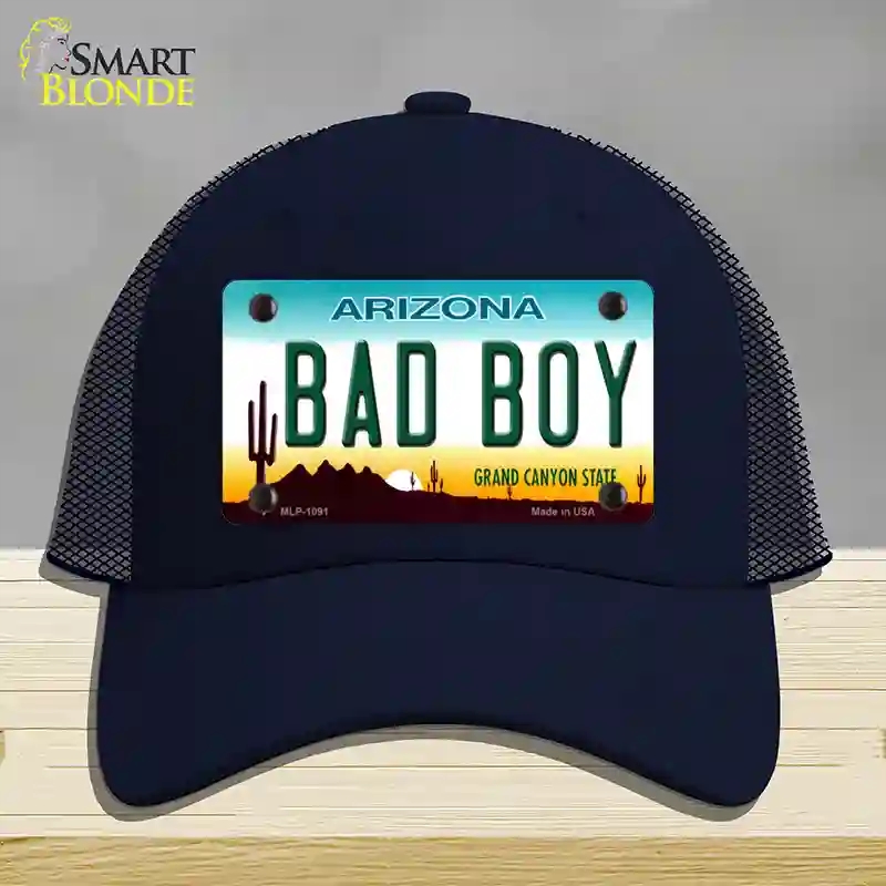 HAT16-MLP-1091 Arizona Bad Boy Novelty License Plate Hat, Mesh - Navy