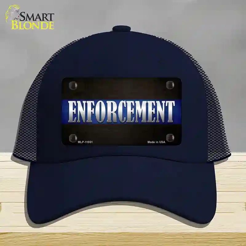 HAT16-MLP-11051 Enforcement Novelty License Plate Hat, Mesh - Navy