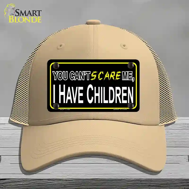 HAT15-MLP-1198 Cant Scare Me Novelty License Plate Hat, Mesh - Khaki