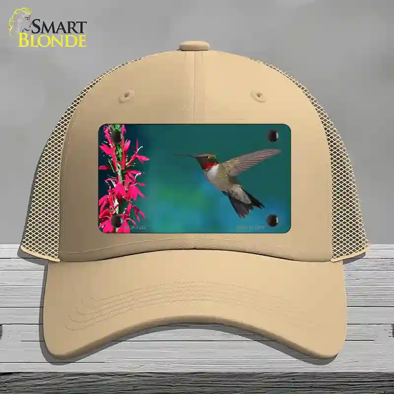 HAT15-MLP-1201 Humming Bird Novelty License Plate Hat, Mesh - Khaki