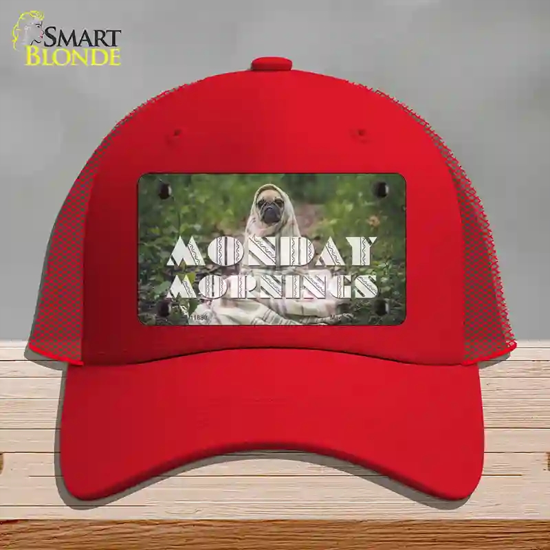 HAT17-MLP-11898 Monday Mornings Novelty License Plate Hat, Mesh - Red