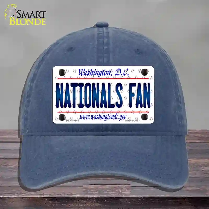HAT11-MLP-10805 Nationals Fan Washington DC Novelty License Plate Hat, Unconstructed Cotton - Navy